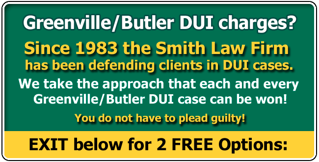 Defending clients from Alabama and across the USA charged with a Butler County or Greenville, Alabama DUI since 1983