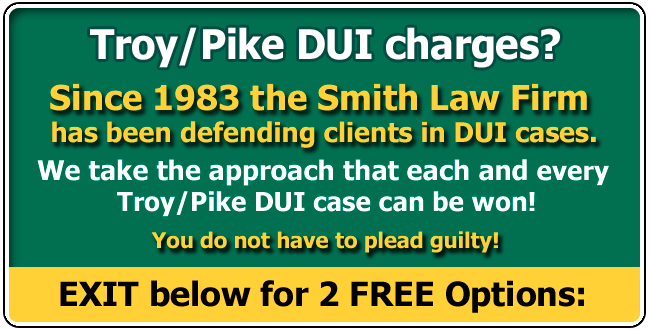 Defending clients from Alabama and across the USA charged with a Pike County or Troy, Alabama DUI since 1983